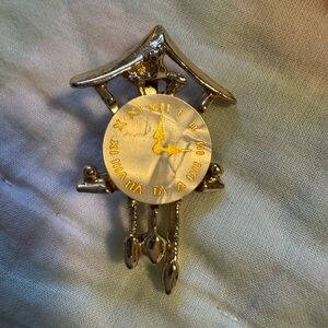 Gold and Silver Roman Numeral Brooch